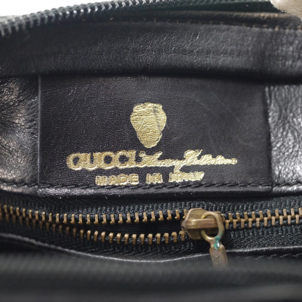 OLD Gucci　GGロゴプレート2WAYバッグ（黒）