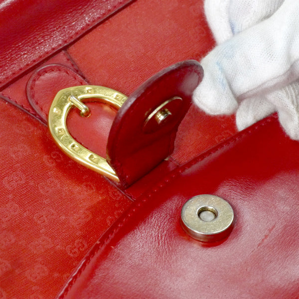 OLD Gucci　ホースシュー金具マイクロGGショルダー（赤）