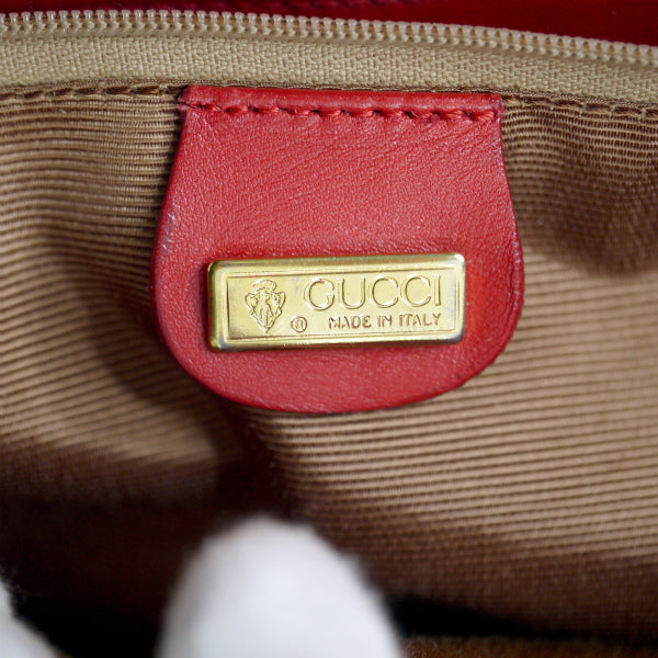 OLD Gucci　ホースシュー金具マイクロGGショルダー（赤）