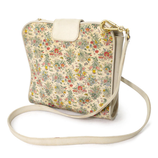 OLD Gucci　南京錠ロック フローラミニバッグ（白）