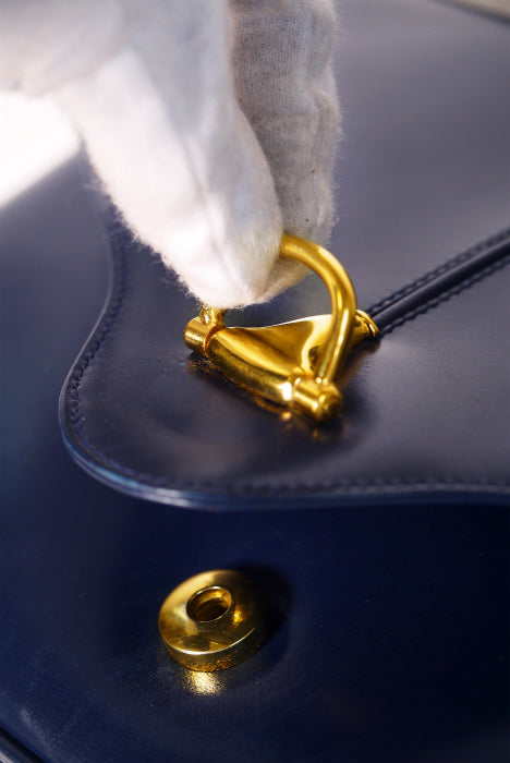 OLD Gucci 　総皮ビット2Awyショルダー（濃紺）