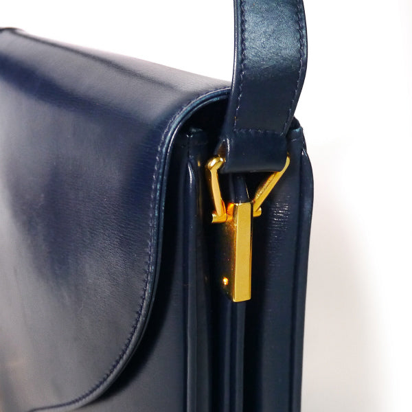 OLD Gucci 　総皮ビット2Awyショルダー（濃紺）