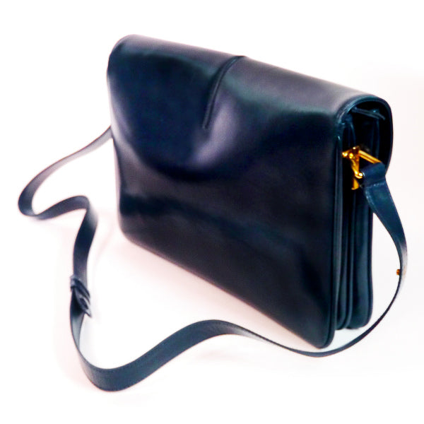 OLD Gucci 　総皮ビット2Awyショルダー（濃紺）