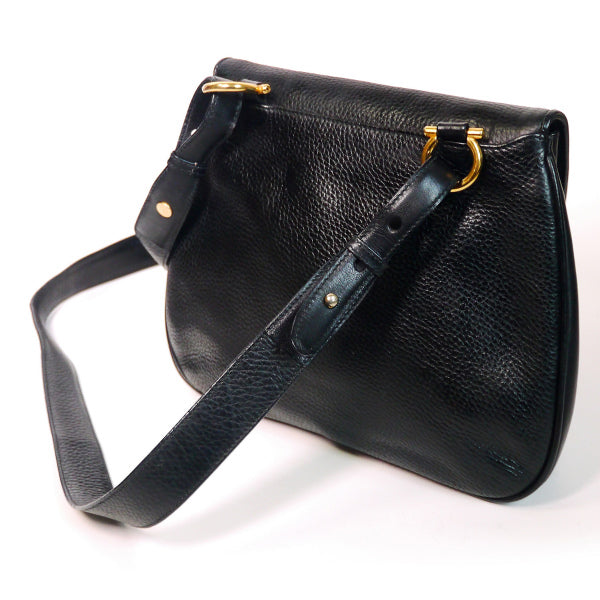 OLD Gucci 型押しポシェット（黒）