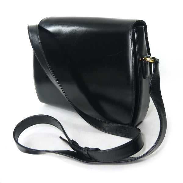 OLD Gucci アンティーク留め具2WAYレザーバッグ（黒）