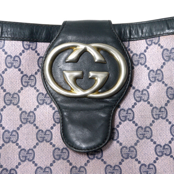 OLD Gucci  激レア!!G金具バケツ型ショルダー（ピンク×青）