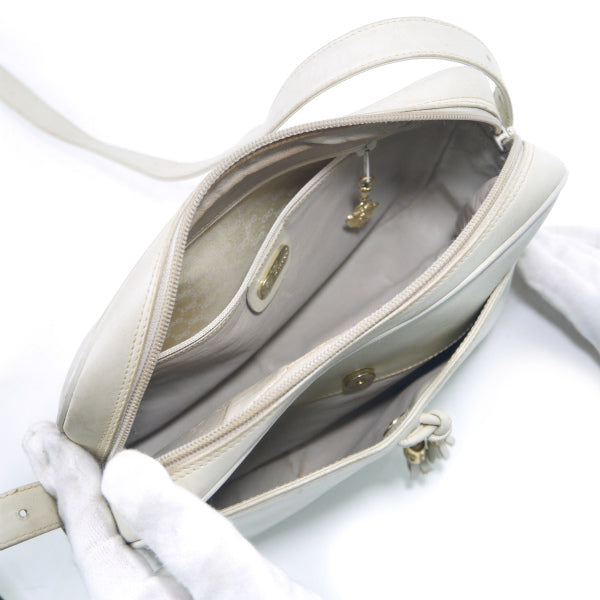 OLD Gucci　総革フリンジ付きショルダーバッグ（白）