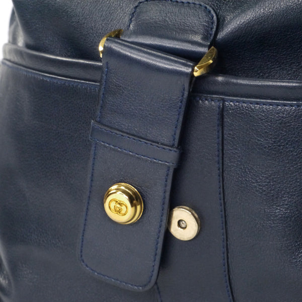 OLD Gucci　A4対応シンプルレザーショルダー（黒）