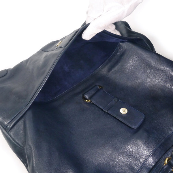 OLD Gucci　A4対応シンプルレザーショルダー（黒）