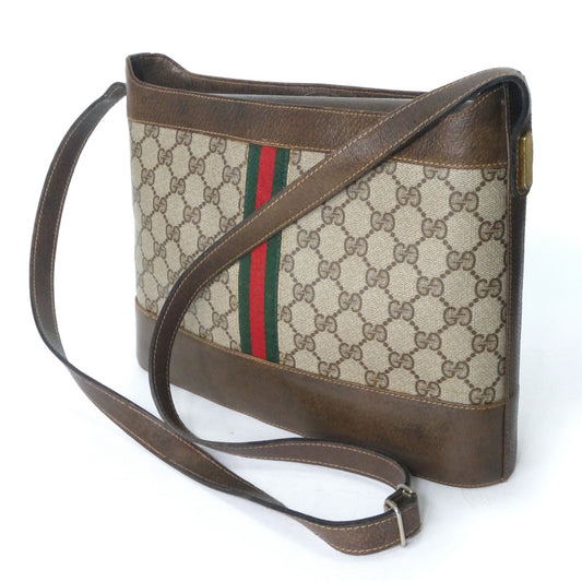 OLD Gucci　レア！シェリーバケツ型ショルダー（茶）