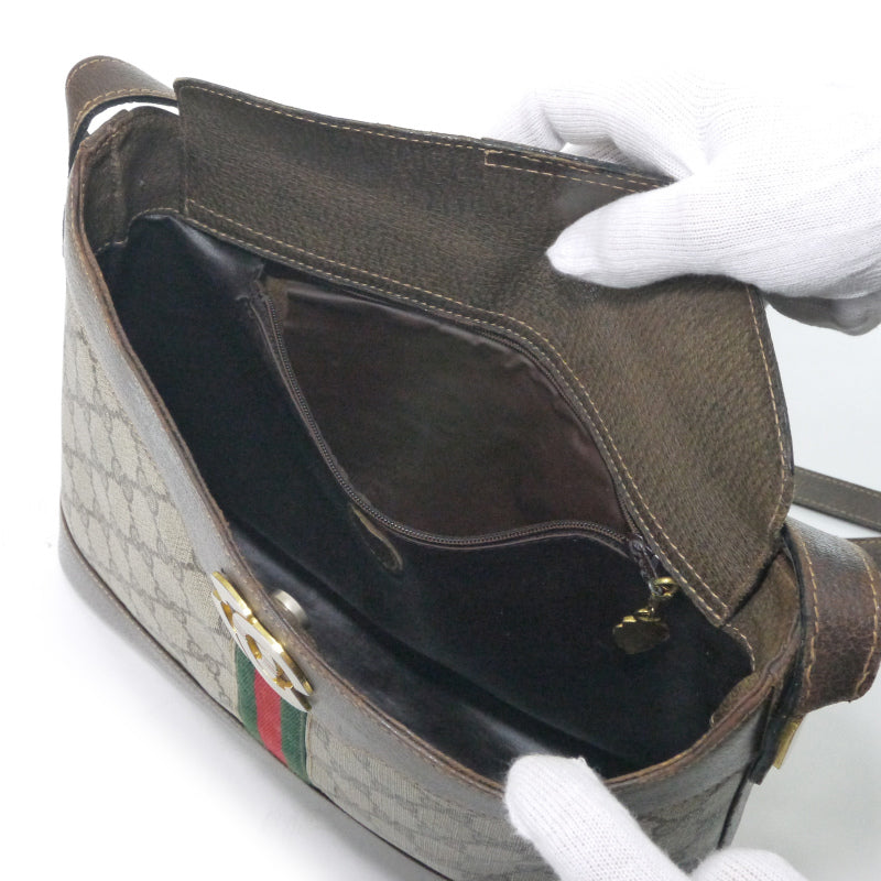 OLD Gucci　レア！シェリーバケツ型ショルダー（茶）