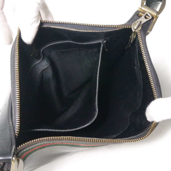 OLD Gucci　総革シェリー大型ショルダー（黒）