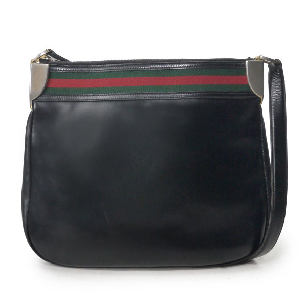 OLD Gucci　総革シェリー大型ショルダー（黒）