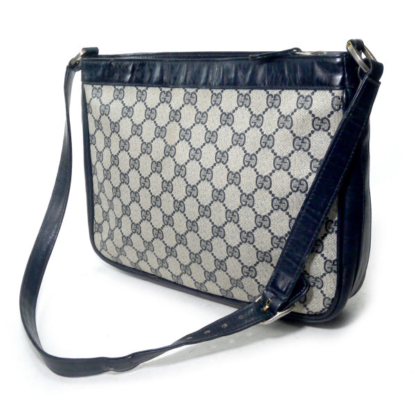 OLD Gucci 　レア!!ビット金具×シェリーショルダー（青）