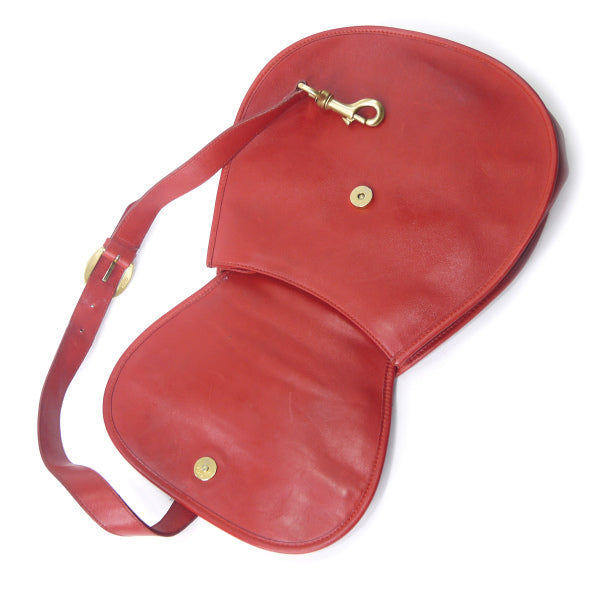 OLD Gucci　ホースビット金具レザーワンショルダーリュック（赤）