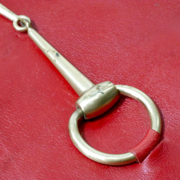 OLD Gucci　ホースビット金具レザーワンショルダーリュック（赤）