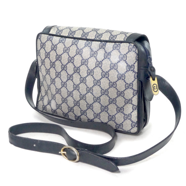 OLD Gucci　70s筆記体ロゴ2WAYショルダー（青）