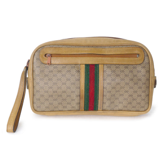 OLD Gucci 　マイクロGGシェリークラッチバッグ（キャメル）