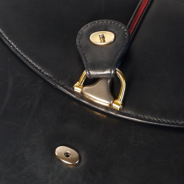 OLD Gucci 　総皮ビット　クラッチ＆ショルダー（黒）