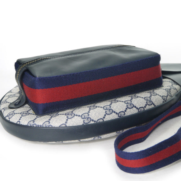 OLD Gucci 激レア!!シェリーラケットバッグ（青）