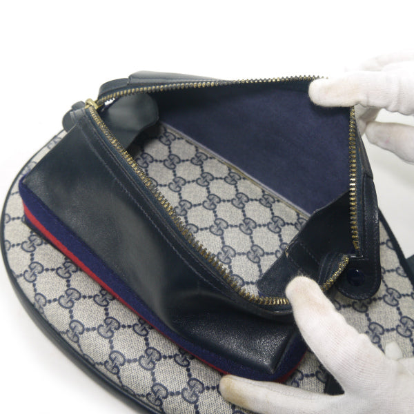 OLD Gucci 激レア!!シェリーラケットバッグ（青）