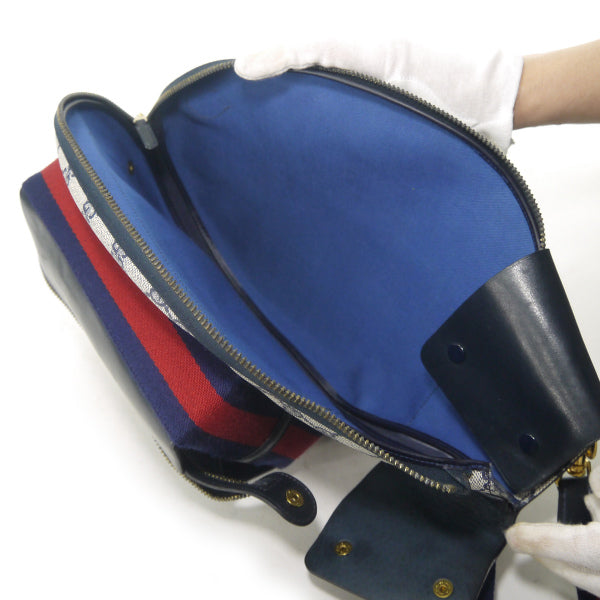 OLD Gucci 激レア!!シェリーラケットバッグ（青）