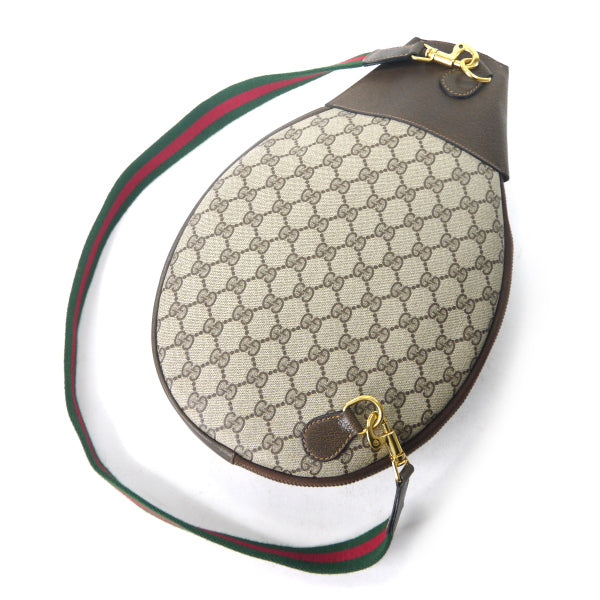 OLD Gucci 70s!!シェリーラケットバッグ（茶）