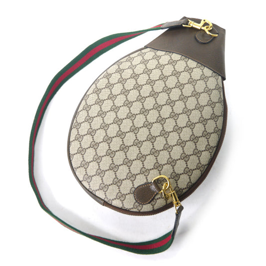 OLD Gucci 70s!!シェリーラケットバッグ（茶）