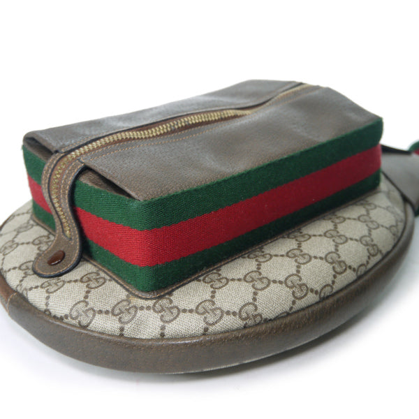 OLD Gucci 70s!!シェリーラケットバッグ（茶）