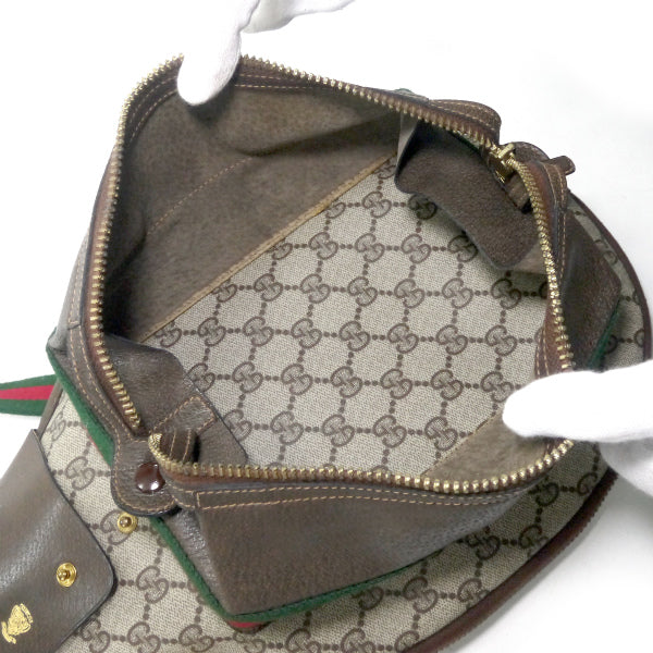 OLD Gucci 70s!!シェリーラケットバッグ（茶）