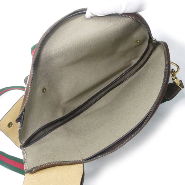 OLD Gucci 70s!!シェリーラケットバッグ（茶）