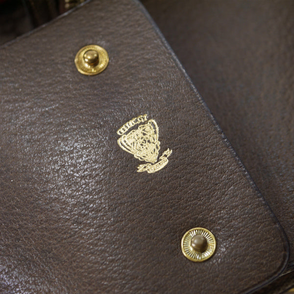 OLD Gucci 70s!!シェリーラケットバッグ（茶）