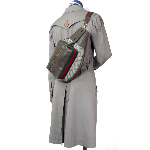 OLD Gucci 70s!!シェリーラケットバッグ（茶）