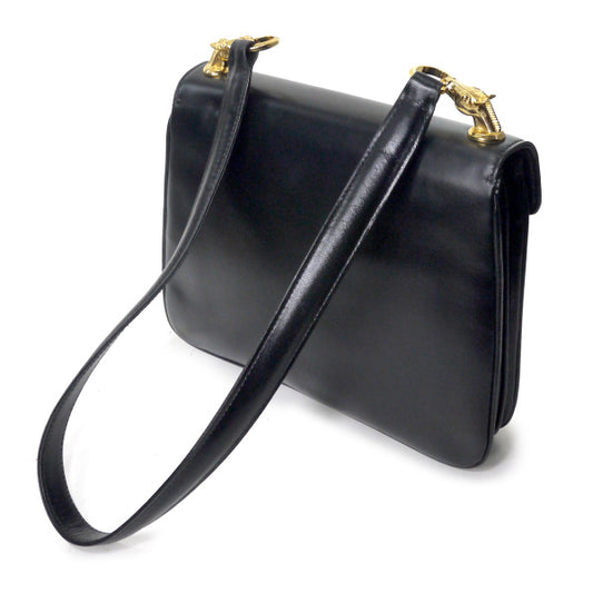 OLD Gucci　激レア!!ホースヘッド総革ショルダー（黒）