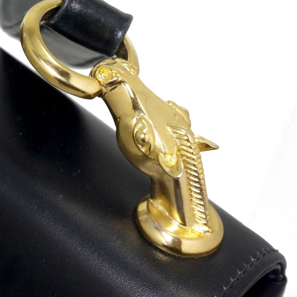 OLD Gucci　激レア!!ホースヘッド総革ショルダー（黒）