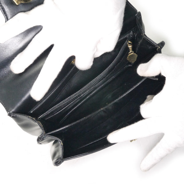 OLD Gucci　激レア!!ホースヘッド総革ショルダー（黒）