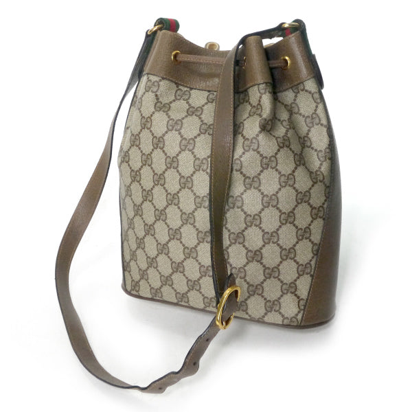 OLD Gucci　希少紙タグ付！巾着型サイドシェリーショルダー（茶）