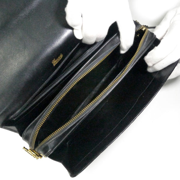 OLD Gucci　激レア!!クロコチェーンバッグ（黒）