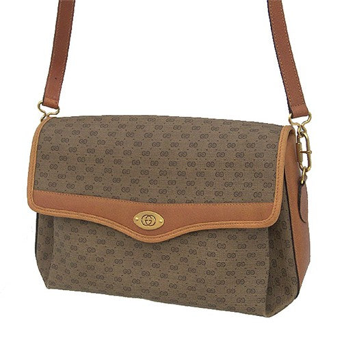 OLD Gucci マイクロGG3層ショルダー（キャメル）