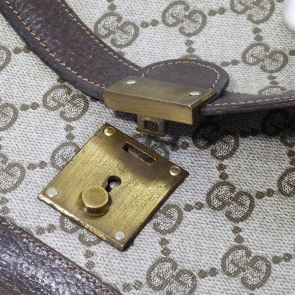 OLD Gucci　鍵穴デザインGG柄ショルダー（茶）