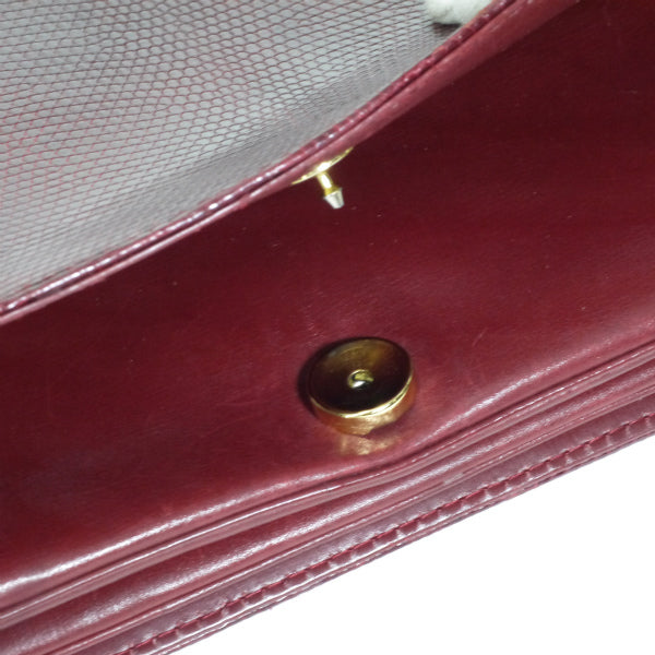 OLD Gucci70sリザード革チェーンバッグ（ボルドー）