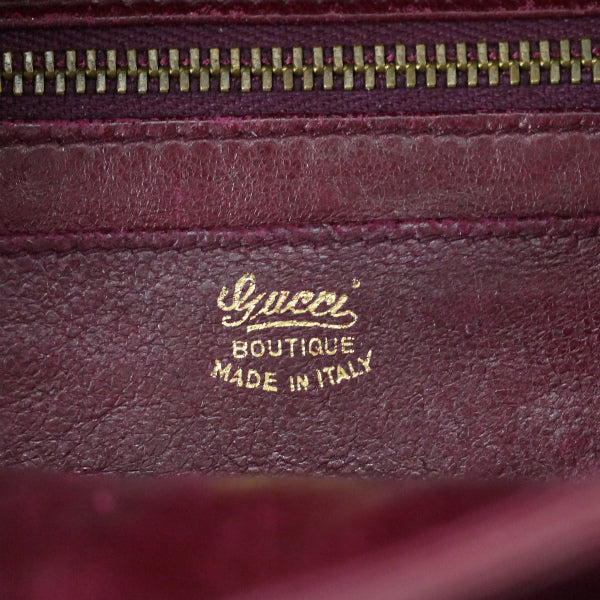 OLD Gucci70sリザード革チェーンバッグ（ボルドー）