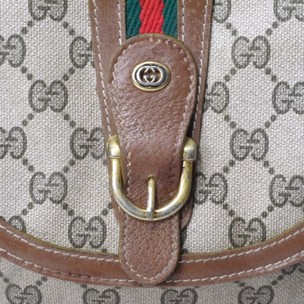 OLD Gucci　GG柄シェリー3層ポシェット（茶）
