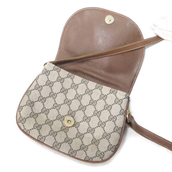 OLD Gucci　GG柄シェリー3層ポシェット（茶）