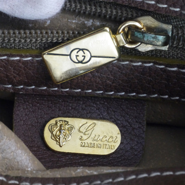 OLD Gucci　GG柄シェリー3層ポシェット（茶）