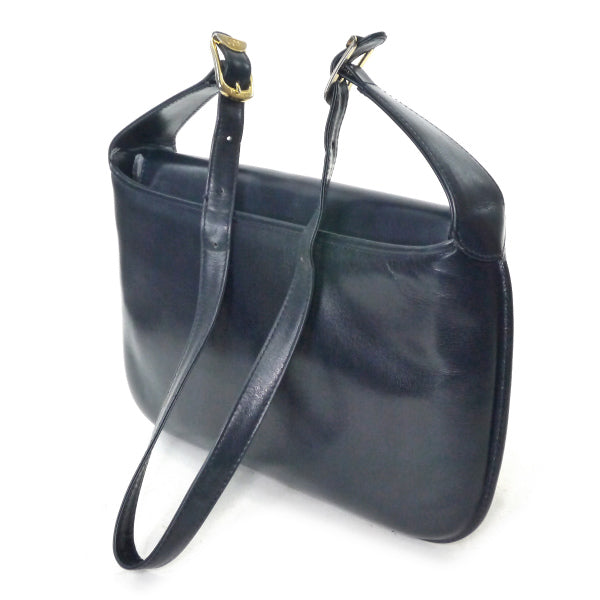 OLD Gucci 70s総革ミニロゴプレートショルダー