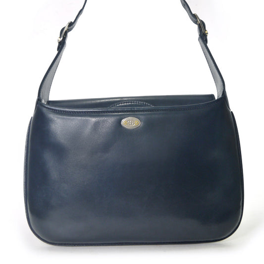 OLD Gucci 70s総革ミニロゴプレートショルダー