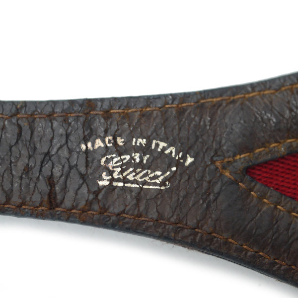 OLD Gucci　＜訳あり＞シェリーベルトGG柄ショルダー（茶）