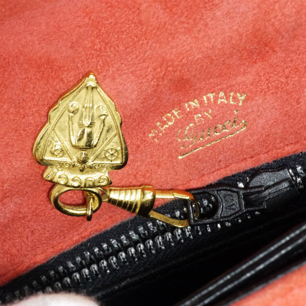 OLD Gucci　チェーン付きスエード2WAYミニバッグ（赤）