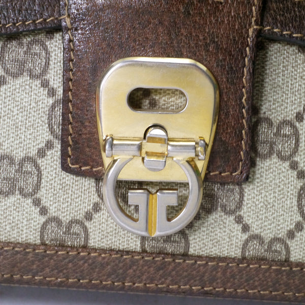 OLD Gucci レア!GGロック金具シェリーショルダー（茶）